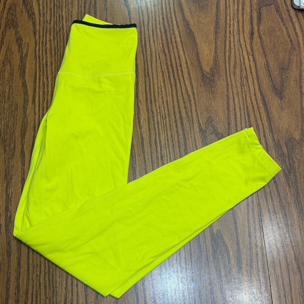Splits59 Easton Rigor High Waist 7/8 Leggings Chartreuse/Black - Picture 2 of 6